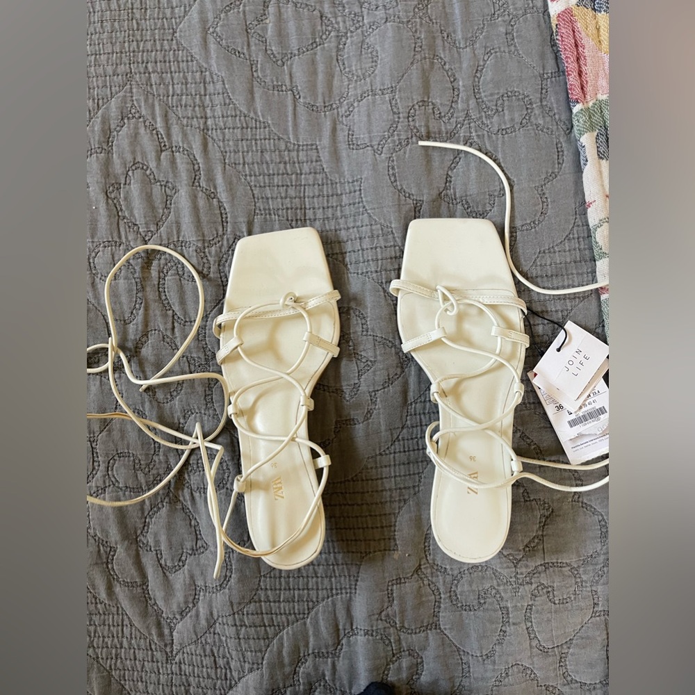 ZARA strap heeled sandals